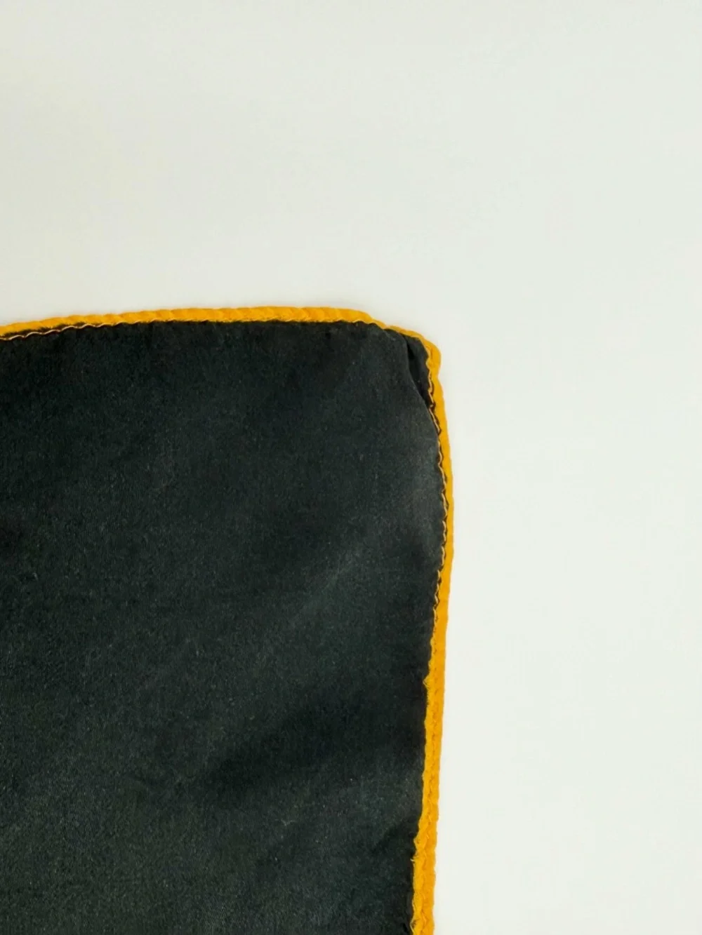 Large Black Gold Floral Satin Square Scarf